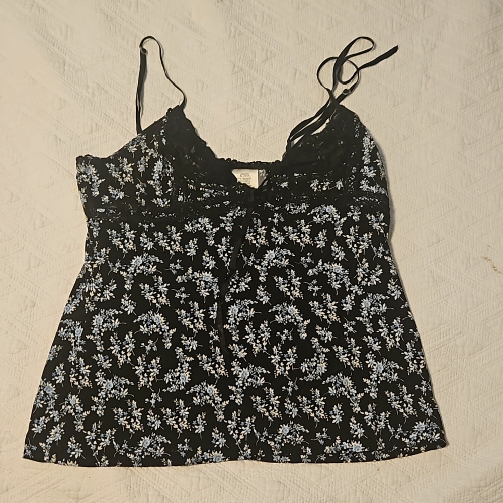Y2K floral cami top